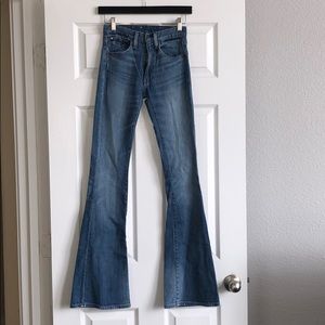 High rise Fit and flare denim and supply jeans